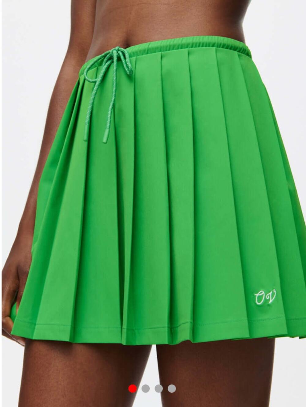 Outdoor Voices Stardust Pleated Joggy Skirt in Bright Green Size Small